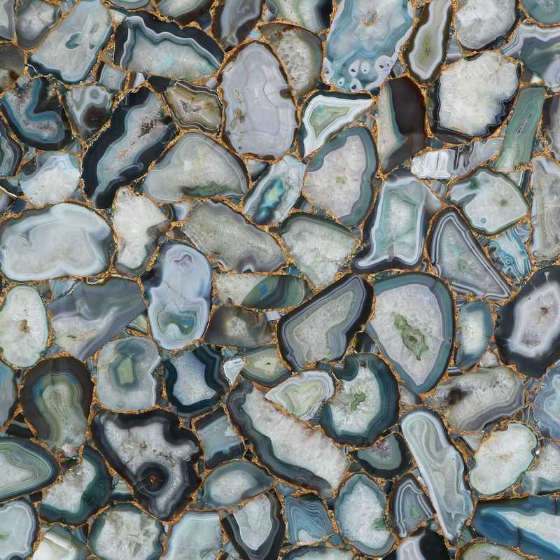 AGATE DELTA LIGHT WITH GOLD INLAY 20MM