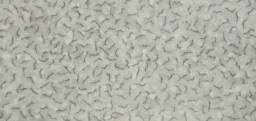 QUARTZ WHITE WITH THIN-SOWN SILVER INLAY, TILE SELECTION 20MM