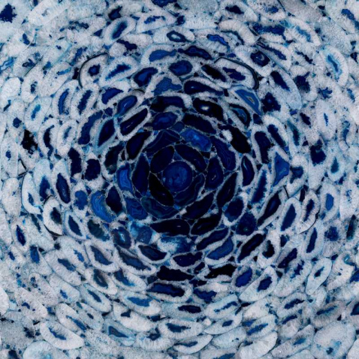 AGATE BLUE TORNADA WITH SILVER 20MM